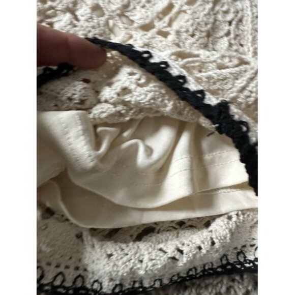 Ultra Pink Crohet Lined Pants Costal Boho Elastic Wasit Size Small Beach Pull On - Picture 5 of 13